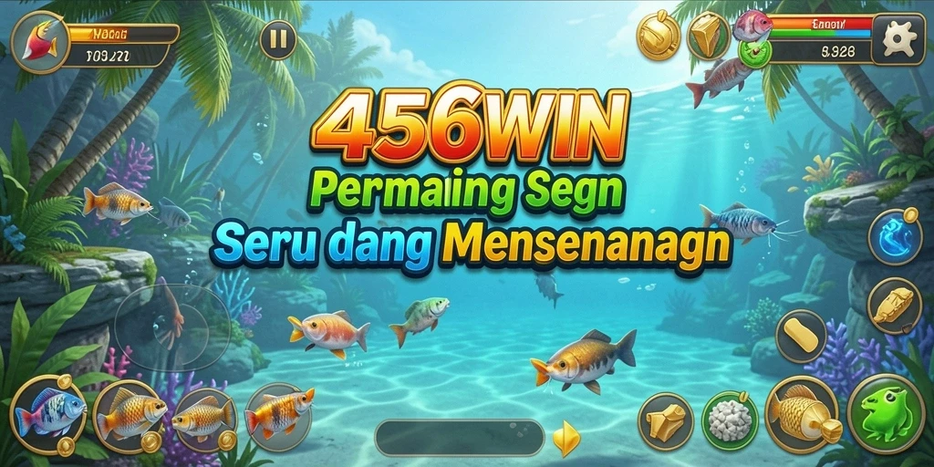 Tampilan gameplay 456WIN yang menampilkan serunya memancing di berbagai lokasi.