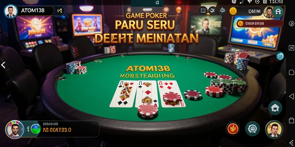 Tampilan gameplay Poker yang menarik di ATOM138.