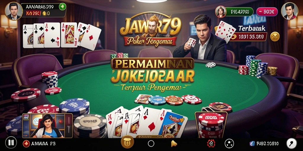 Gameplay JAWARA79 yang menegangkan dan seru di meja poker.