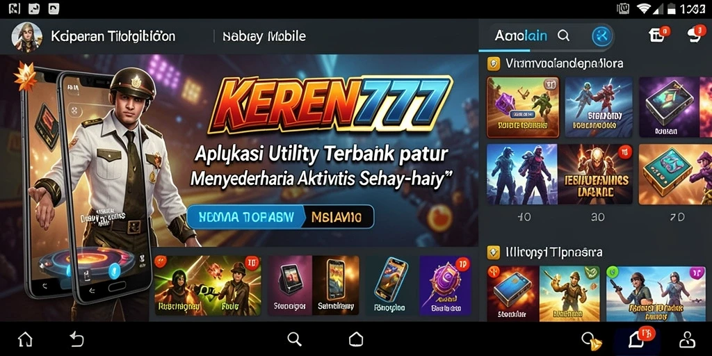 Tampilan antarmuka KEREN777 yang menarik dan intuitif.