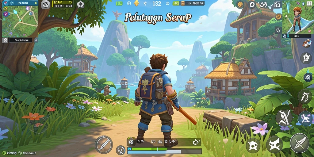 Tampilan gameplay KKRP yang menampilkan dunia terbuka yang luas.
