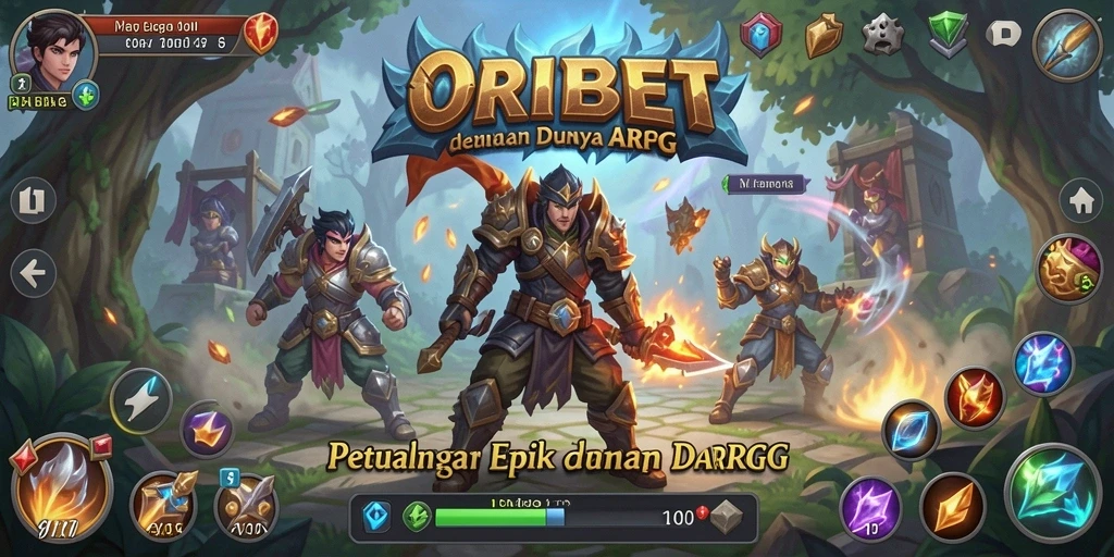 Tampilan gameplay mendebarkan dalam petualangan ARPG ORIBET.