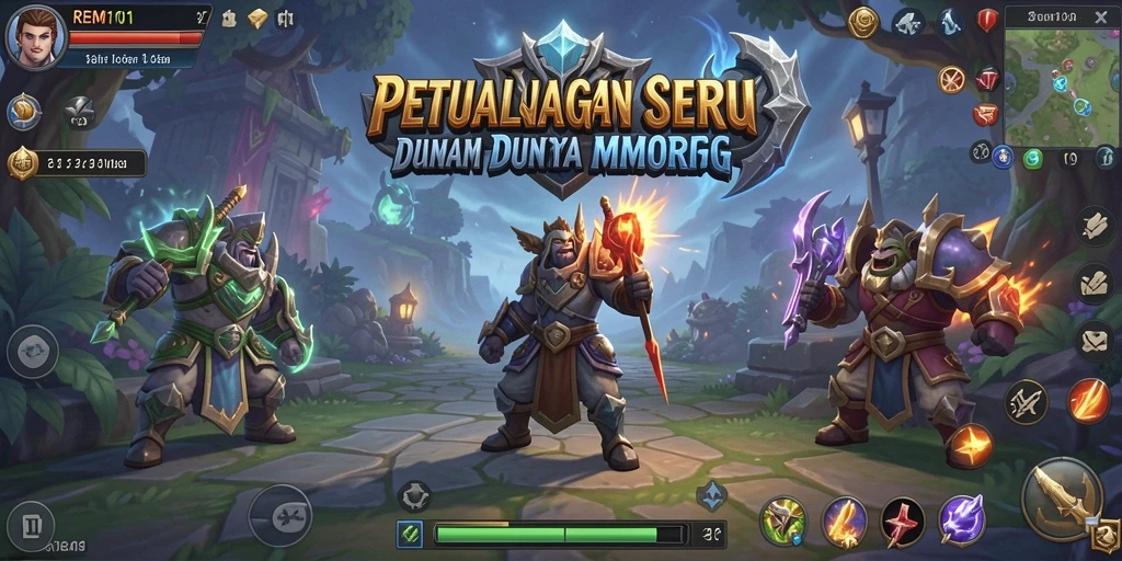 Tangkapan layar utama REMI101 yang menunjukkan aksi seru dalam gameplay MMORPG.