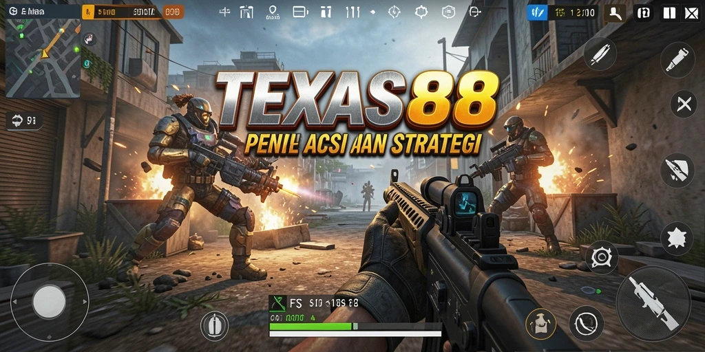 Tampilan gameplay seru dalam TEXAS88 dengan aksi FPS yang mendebarkan.
